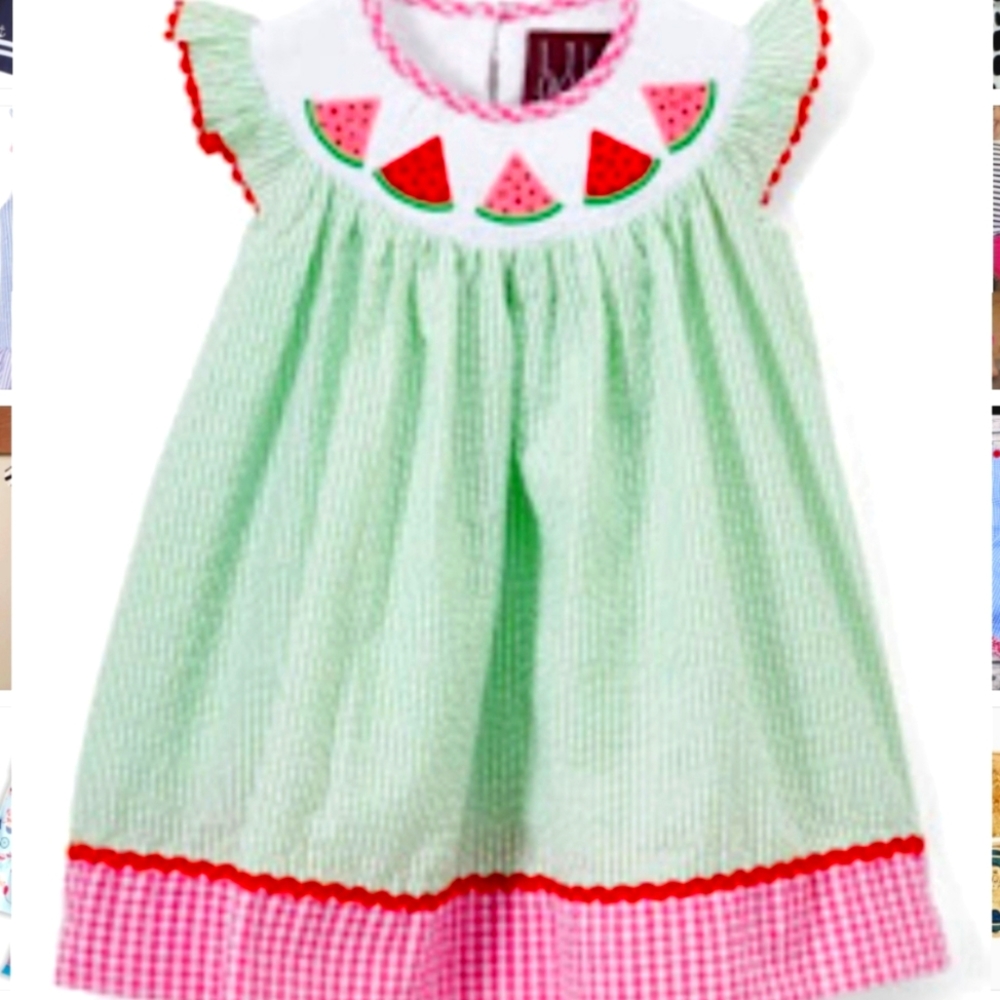 Watermelon Smocked Dress